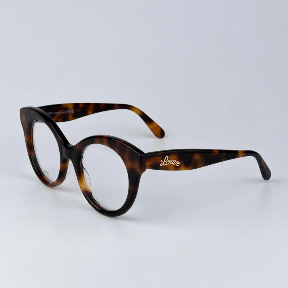 Loewe CURVY LW50074I 052 Women NEW AUTHENTIC Eyeglasses Havana Round